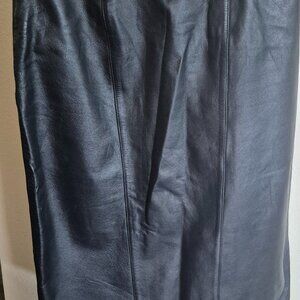 Evan Davies leather black skirt